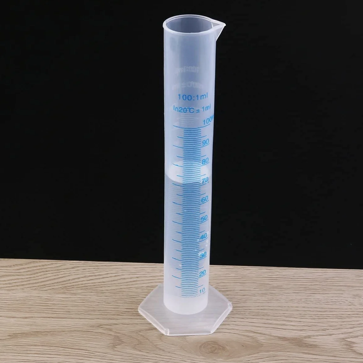 Cilindro graduato in plastica trasparente 100 ml