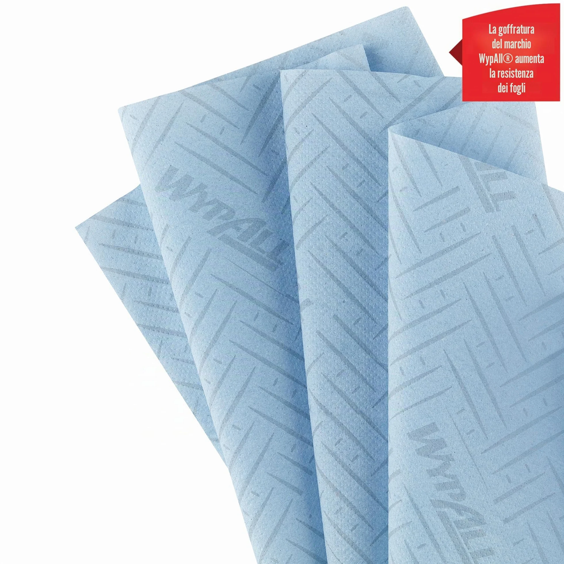 WypAll® L10 Panno in carta per uso igienico e alimentare 6223 Rotolo azzurro 1 velo 6 rotoli 430 panni