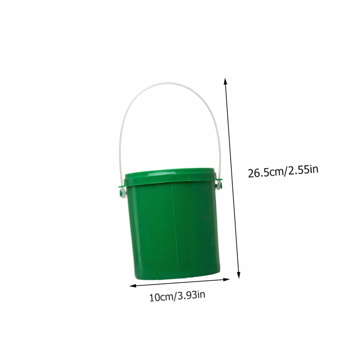 POPETPOP Secchio Leggero Plastica Verde 2 Pezzi Esche da Pesca Resistente agli Urti Contenitore Vermi Vivi