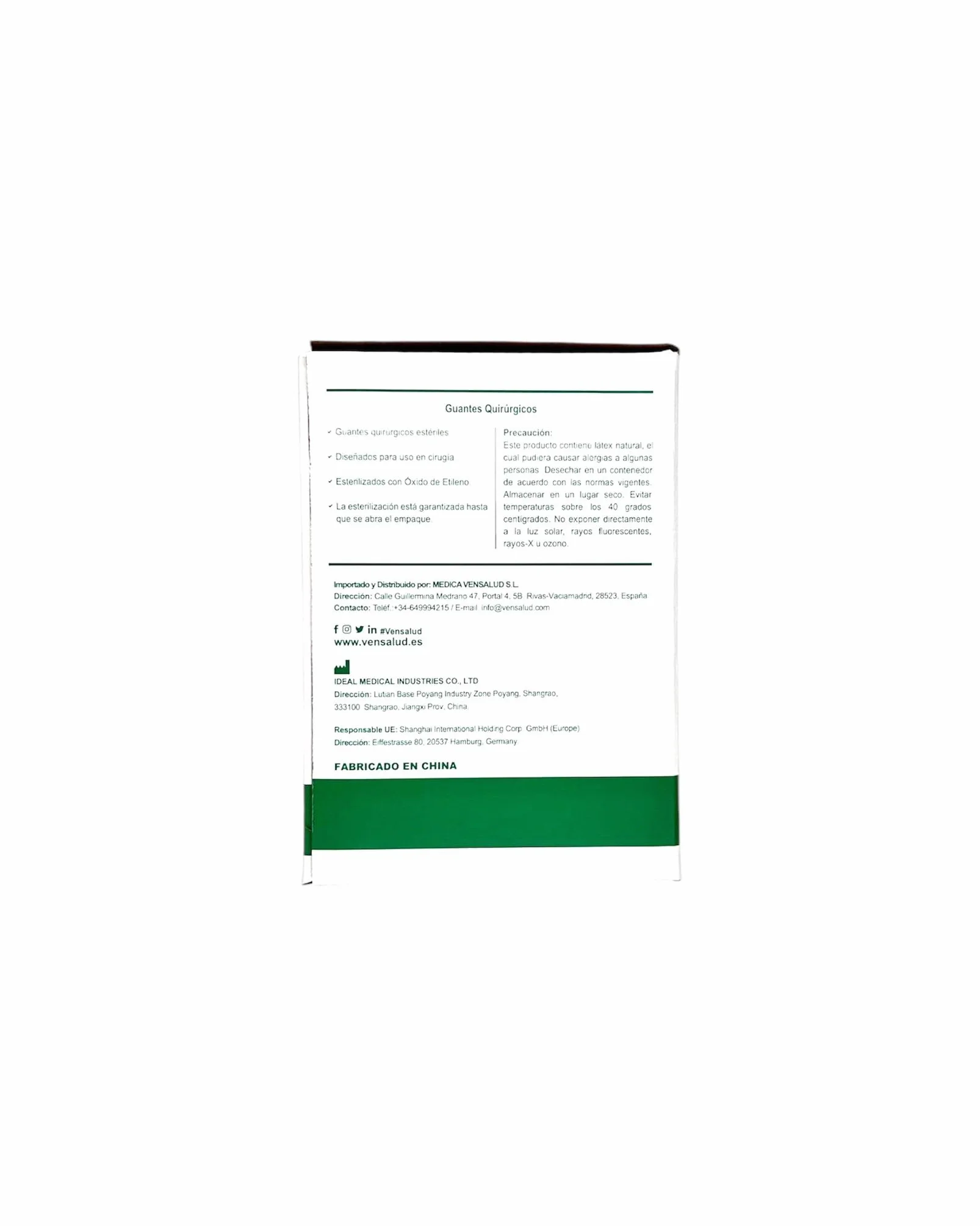 Guanti in lattice sterili monouso senza polvere A.Q.L 1.5 100 pz. Bianco (7,5)