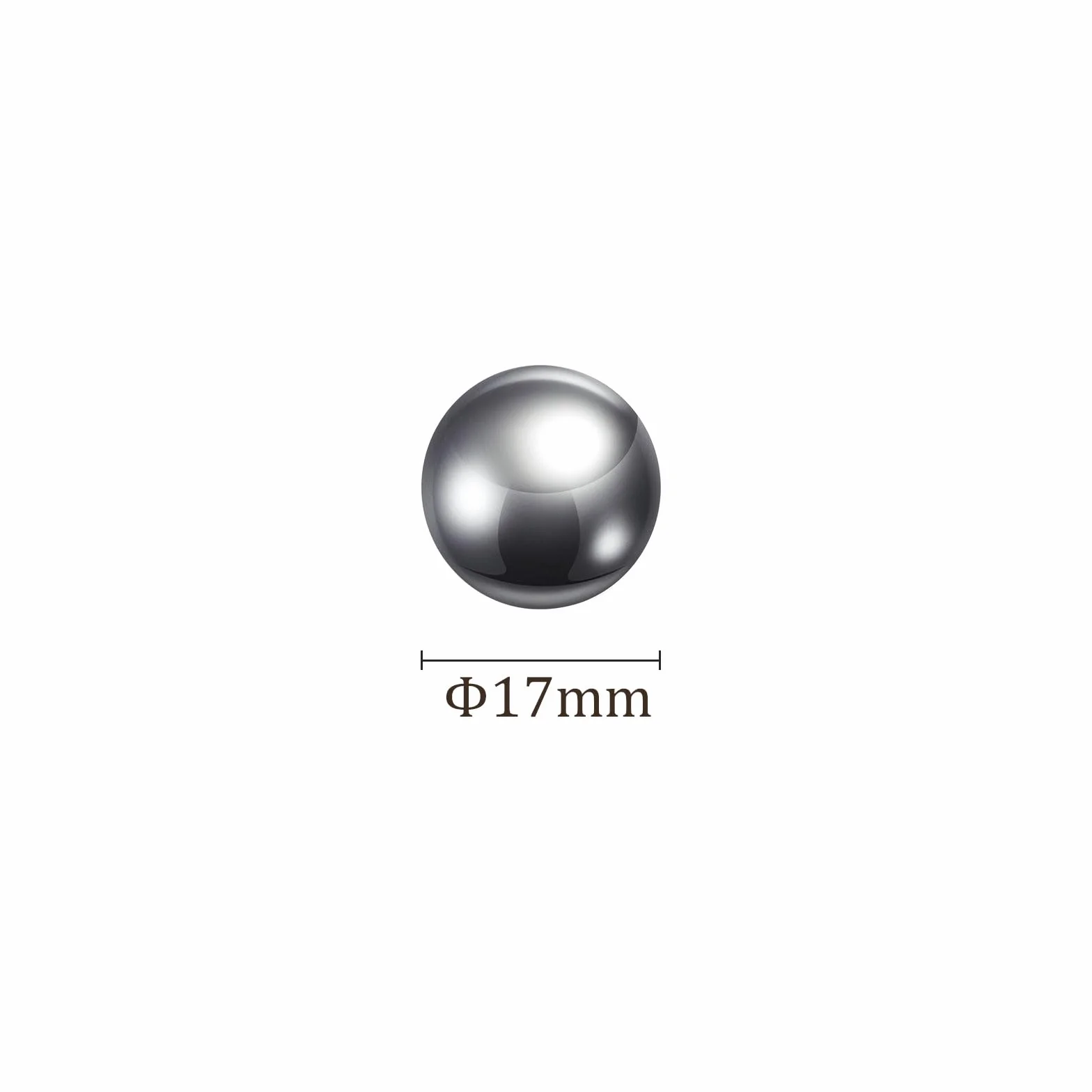 15pz Precisione Sfere - Sfere Acciaio [17mm] 201 Acciaio Inossidabile per Cuscinetti Utilizzare Sfere Metalliche Palline Bici, Solido