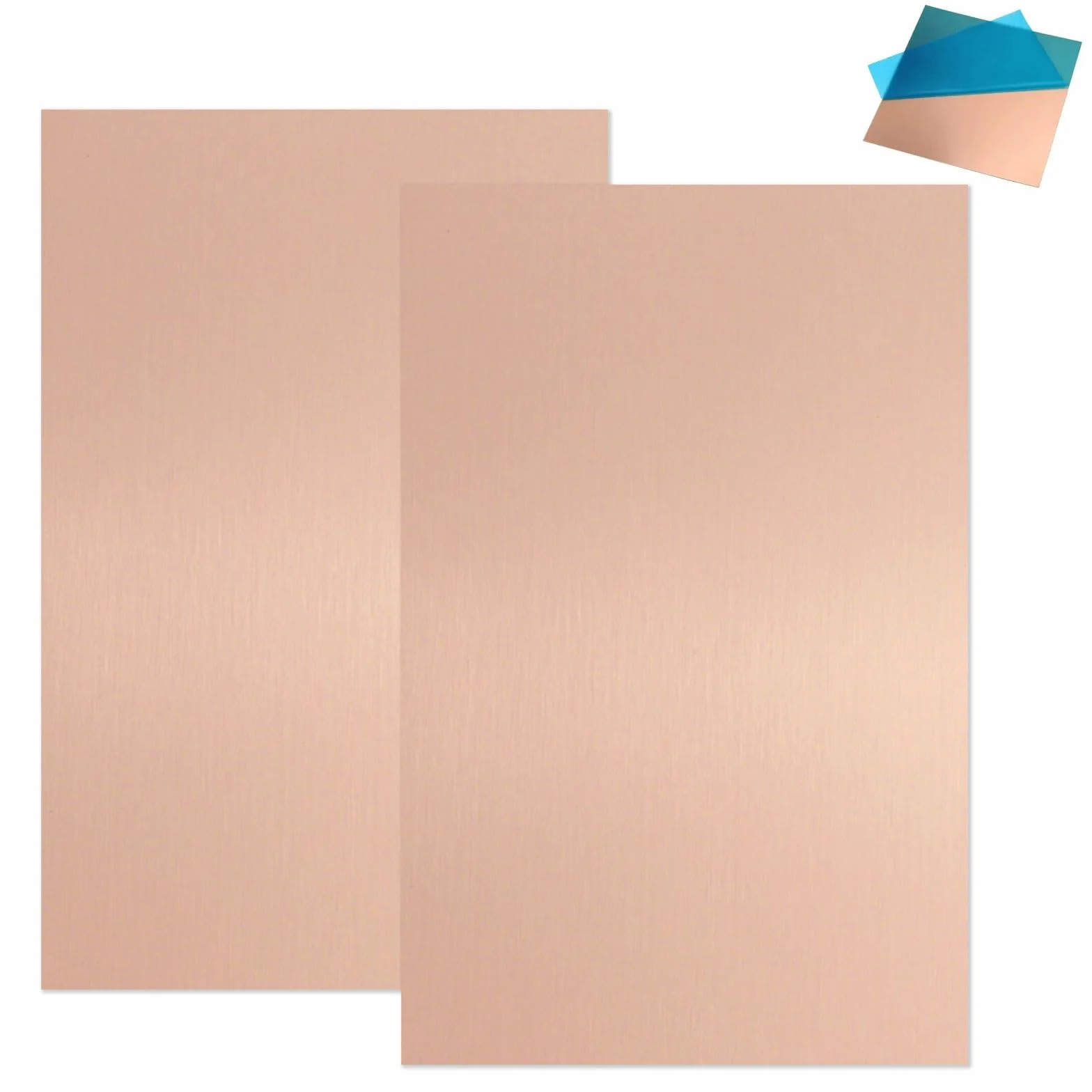 2 pcs Lamiera di Rame Puro 1 mm x 200 mm x 100 mm, Fogli di Rame 99% per Incisione, Lattoneria, Lavorazione dei Metalli, Creazione di Gioielli, Gli Esperimenti Sui Circuiti Stampati