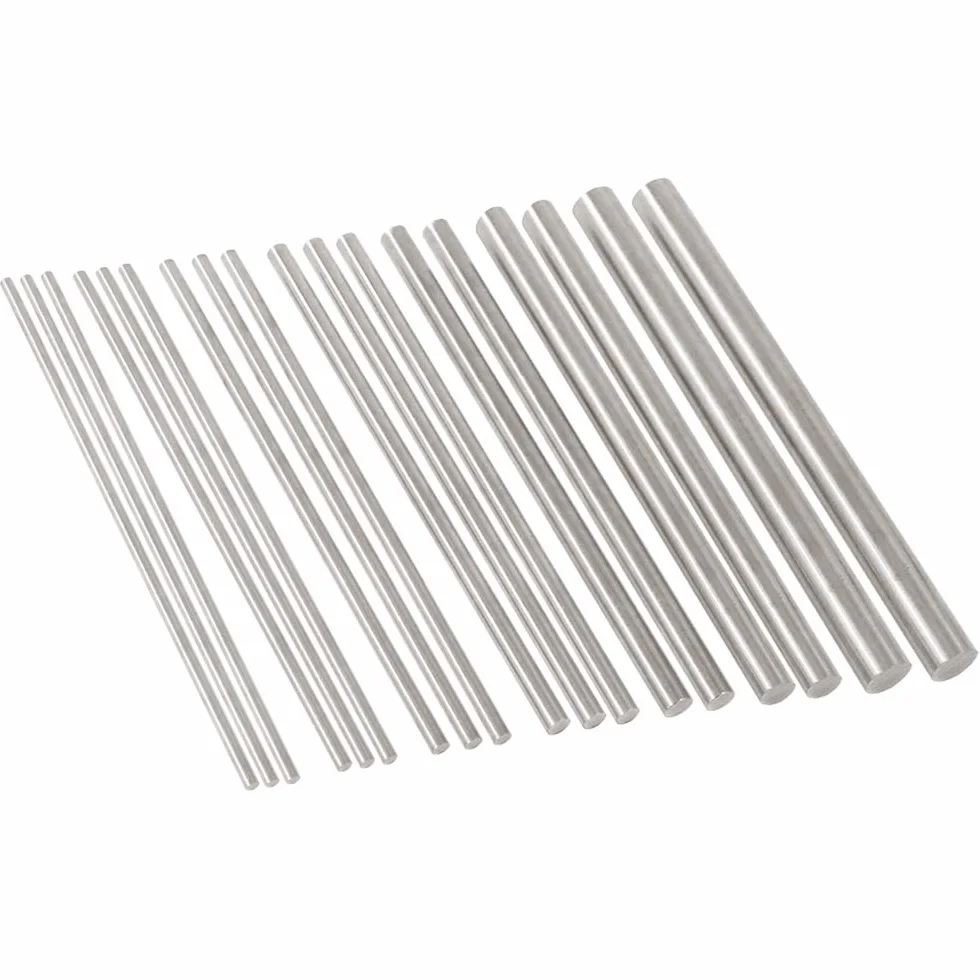 Glarks 18 pezzi asta tonda in acciaio inox solido tornio bar stock assortiti diametro 2,5-8 mm lunghezza 100 mm