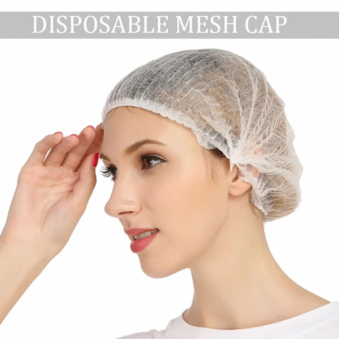 Retine per capelli monouso PP 52 cm bianco cuffietta copricapo accessorio medico