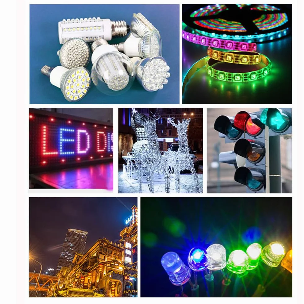 100 pezzi 5 mm RGB Multicolor lampeggiante rapido cambio di colori Diodi LED dinamici luci lampeggianti rotondi DC luminose lampadine componenti elettronici, diodi luminosi tremolanti