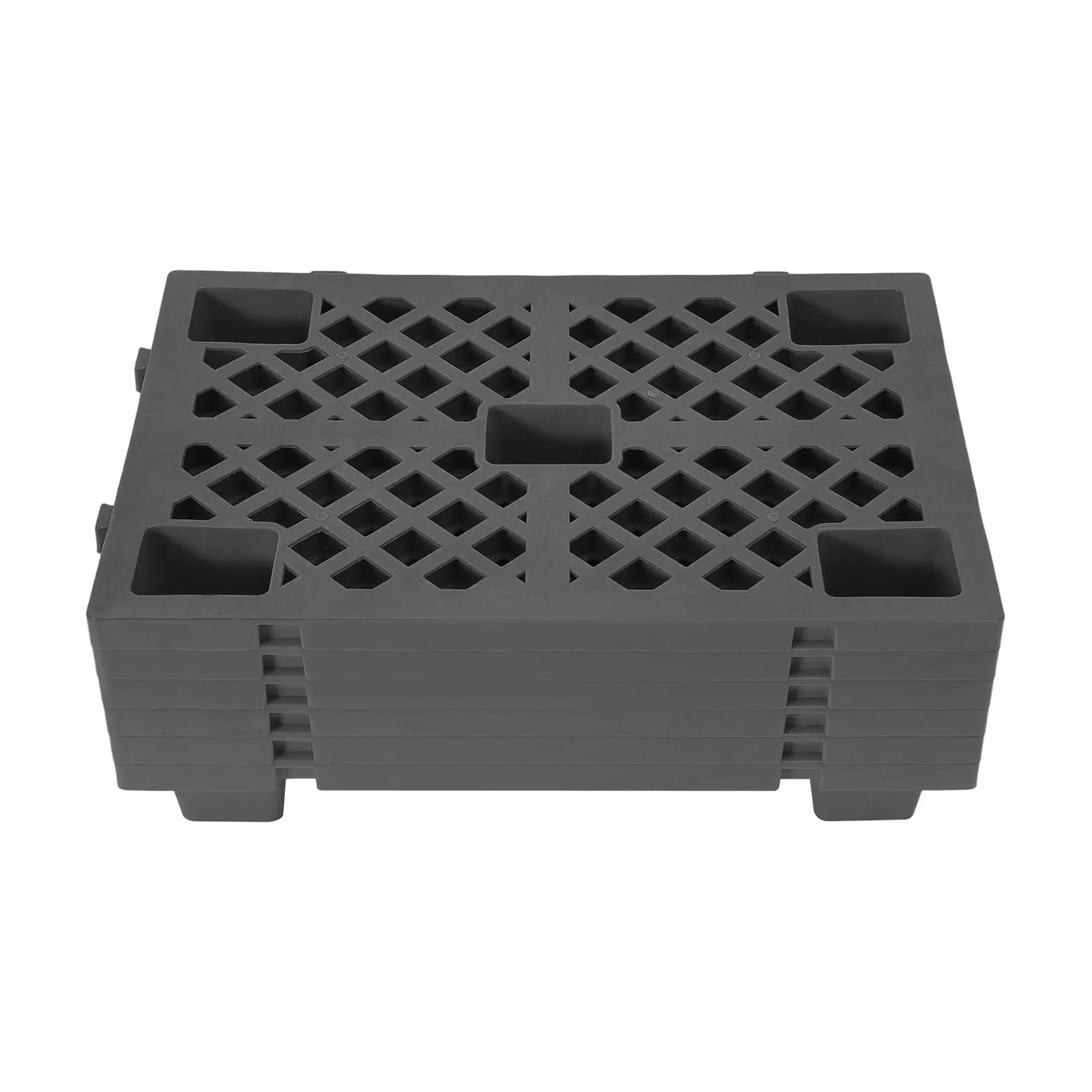 6 pallet leggero nel quartiere EuromMis, 600 x 400 x 100 mm, meccanismo di collegamento a scatto (nero)