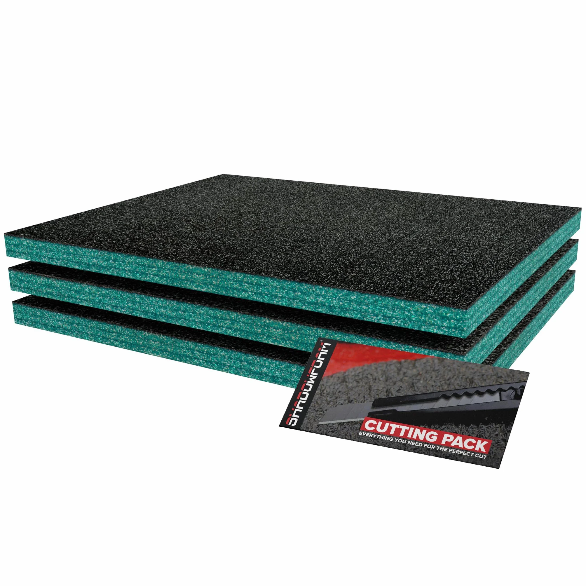 Confezioni Piccole Shadow Foam 3 pezzi | Inserti in Schiuma per Cassetta degli Attrezzi - Foglio di Schiuma 40x32cm per Organizzazione degli Attrezzi DIY & Sistemi di Conservazione degli Utensili