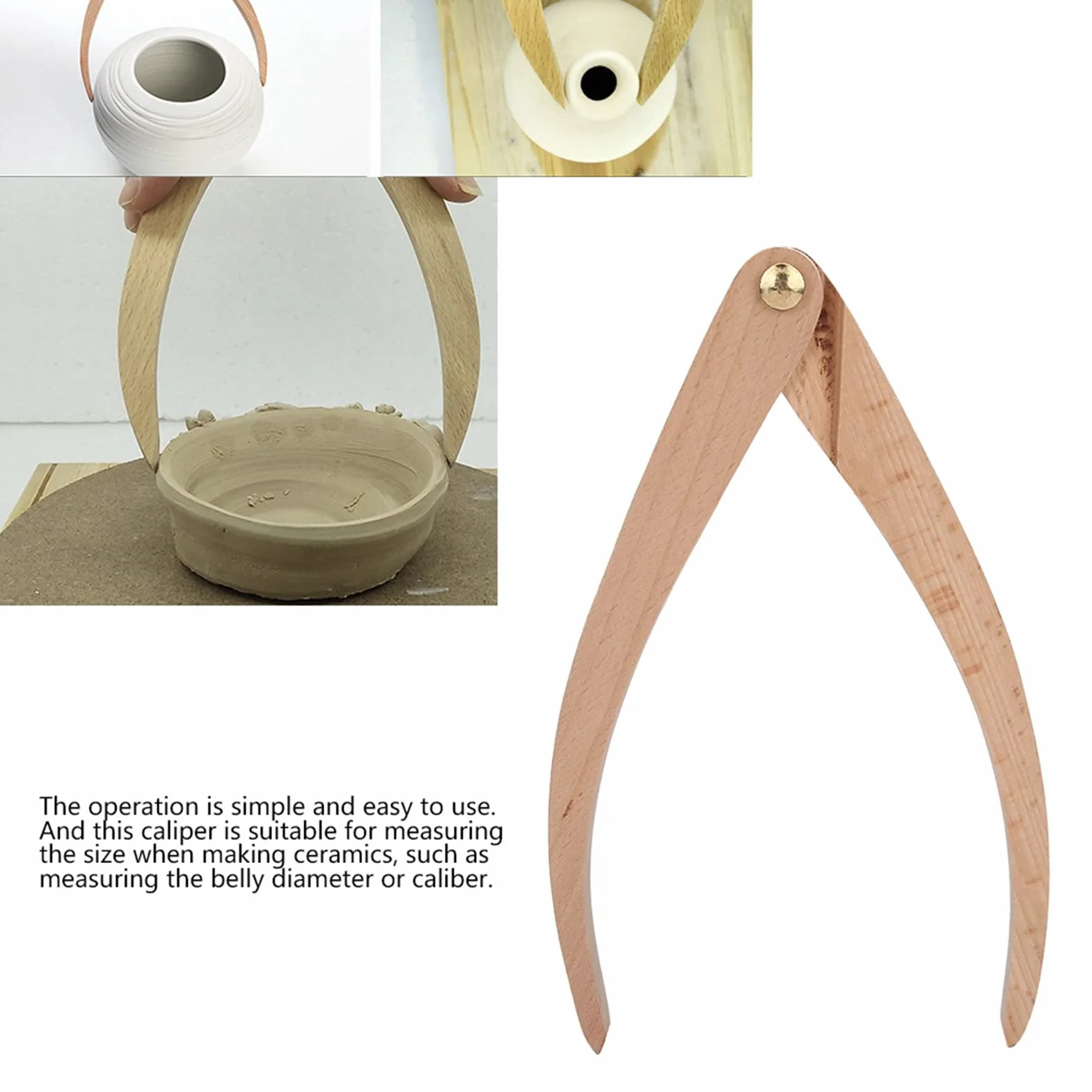 Calibro in Legno Massiccio per Misurazione Ceramica Strumento di Posizionamento