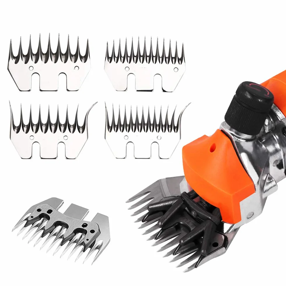 Lame per Forbici per Pecore in Acciaio Inossidabile 13 Denti Lama Diritta e Oscillante