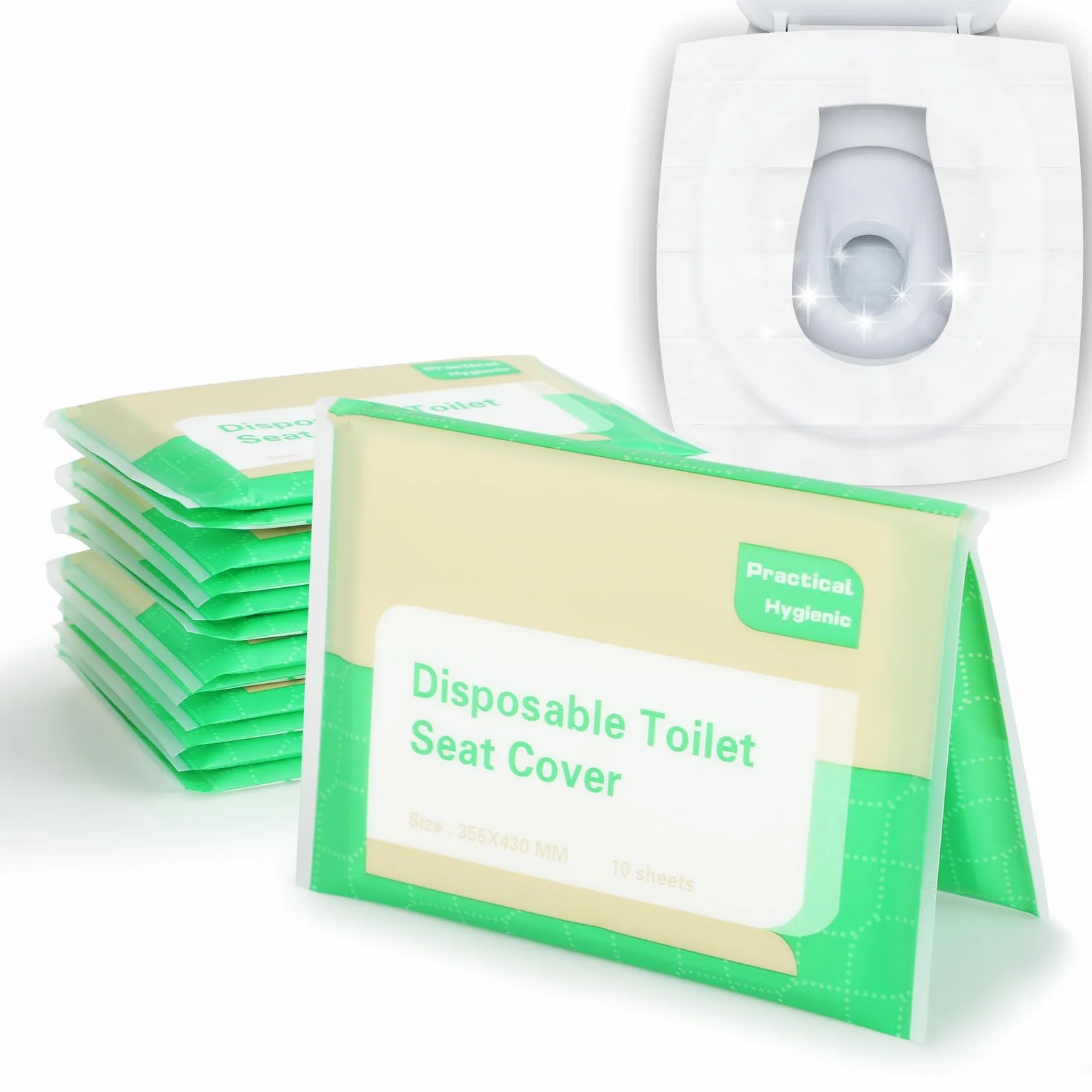 Copri Water WC USA e Getta 60 Pezzi 43x35,5 cm per Viaggi
