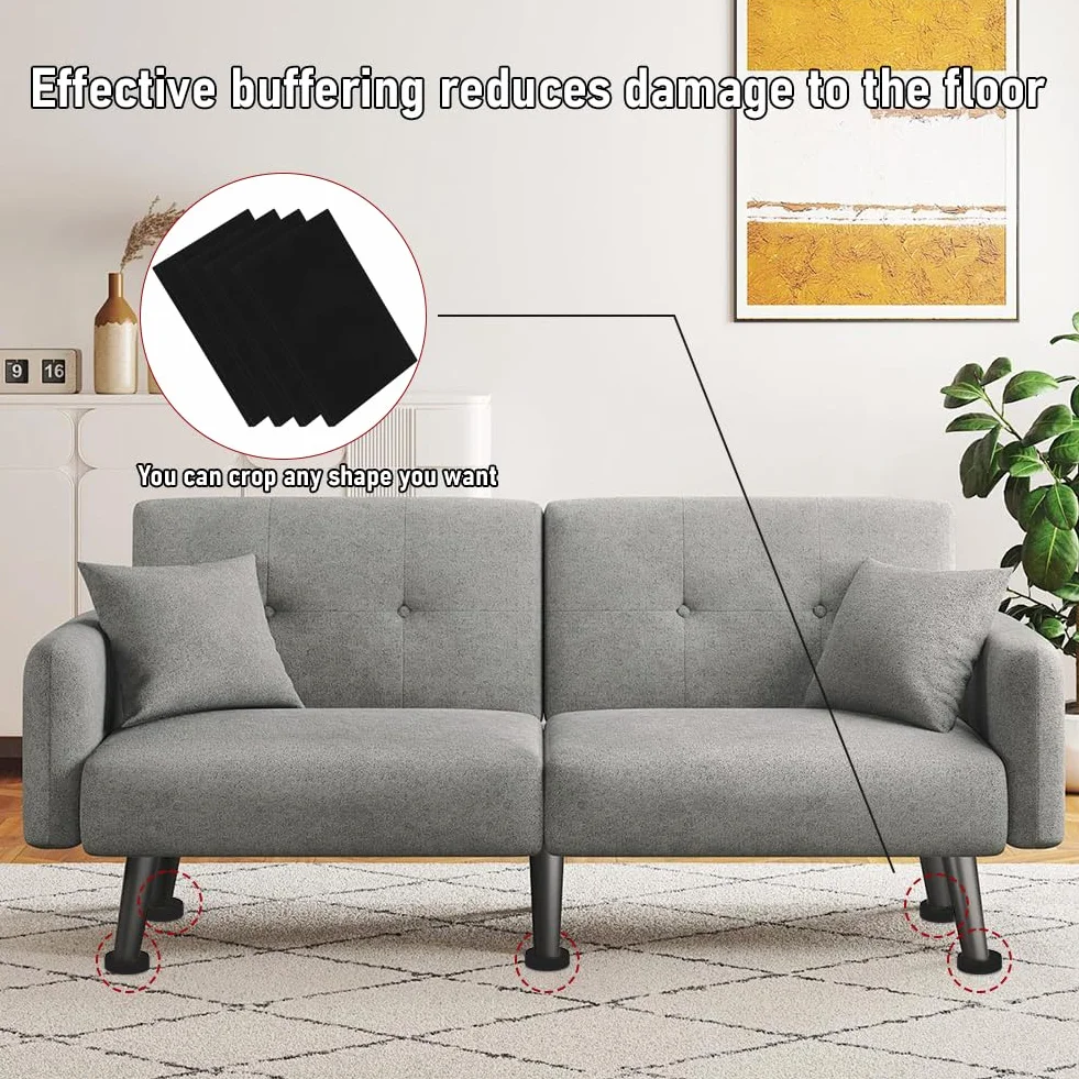 Foglio di Gomma Espansa Autoadesiva 20mm Nero 100x100x20mm per Mobili Progetti DIY