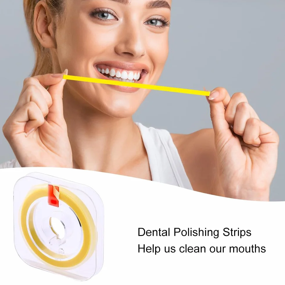 Strisce Abrasive Interdentali 20μm per Lucidatura Dentale, Pulizia e Sbiancamento