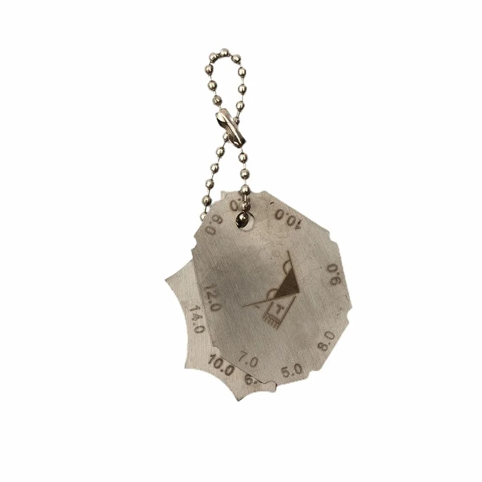 Misuratori per saldatura in acciaio inox Set 2 pezzi strumento ispezione profondità gola righello tascabile mm