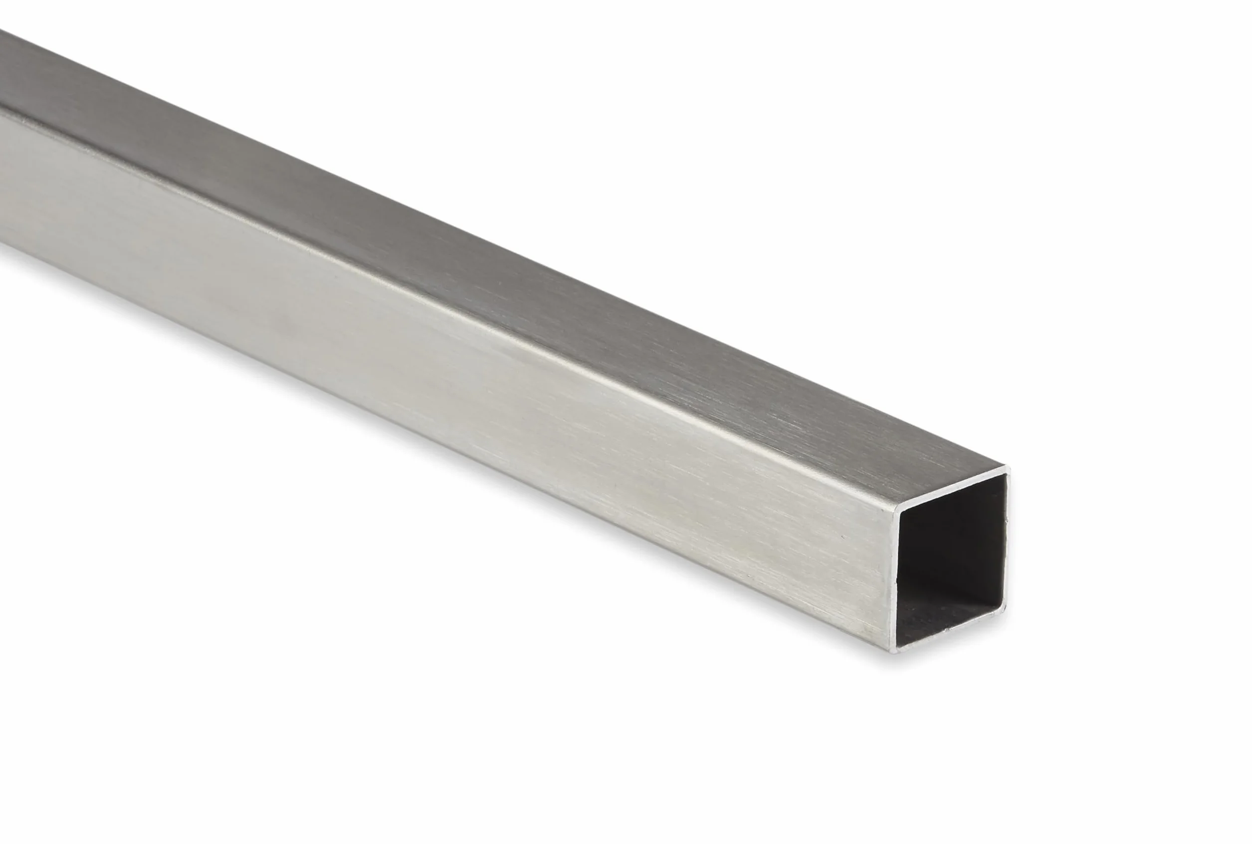 Tubo quadrato acciaio inox V2A rettificato 50 x 50 x 2 mm x 1000 mm