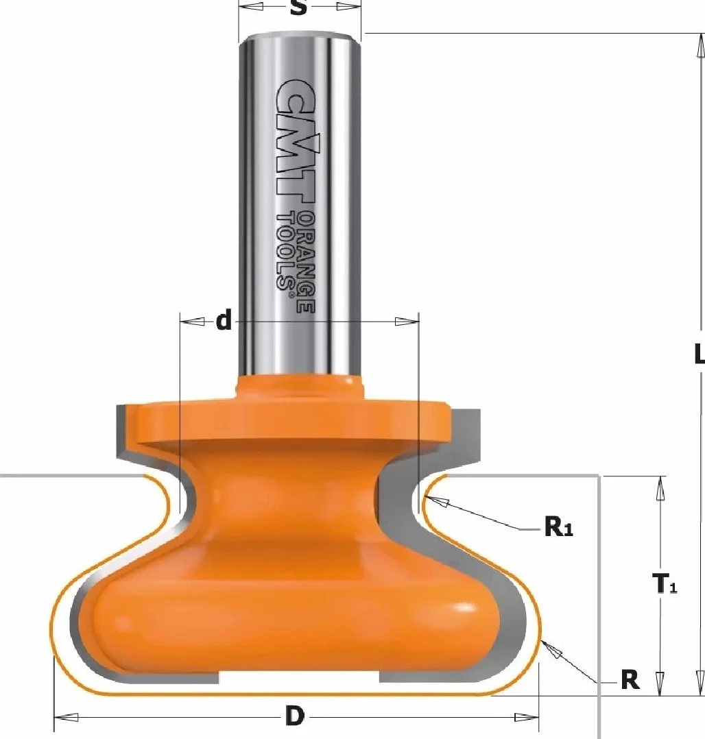 CMT ORANGE TOOLS 955.605.11 Fresa X Maniglie HW Z2 S=12 D=29x20x60 R2.3/R4.8 DX