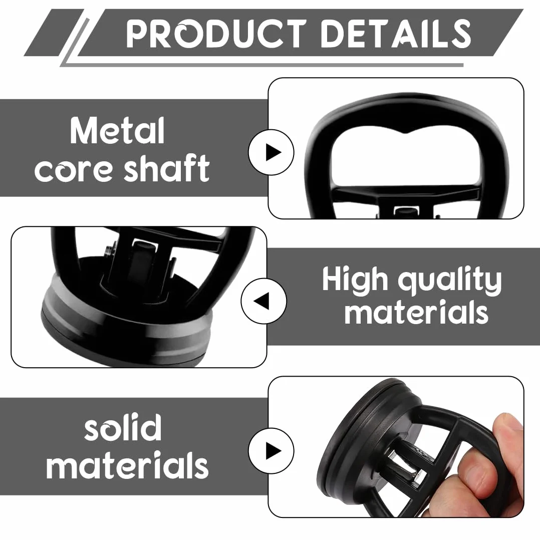 Ventosa Per Carrozzeria Auto 2 Pezzi, Kit Riparazione Ammaccature Con Ventosa Forte Nero, Estrattore Per Rimuovere Ammaccature Rapidamente Misura Standard