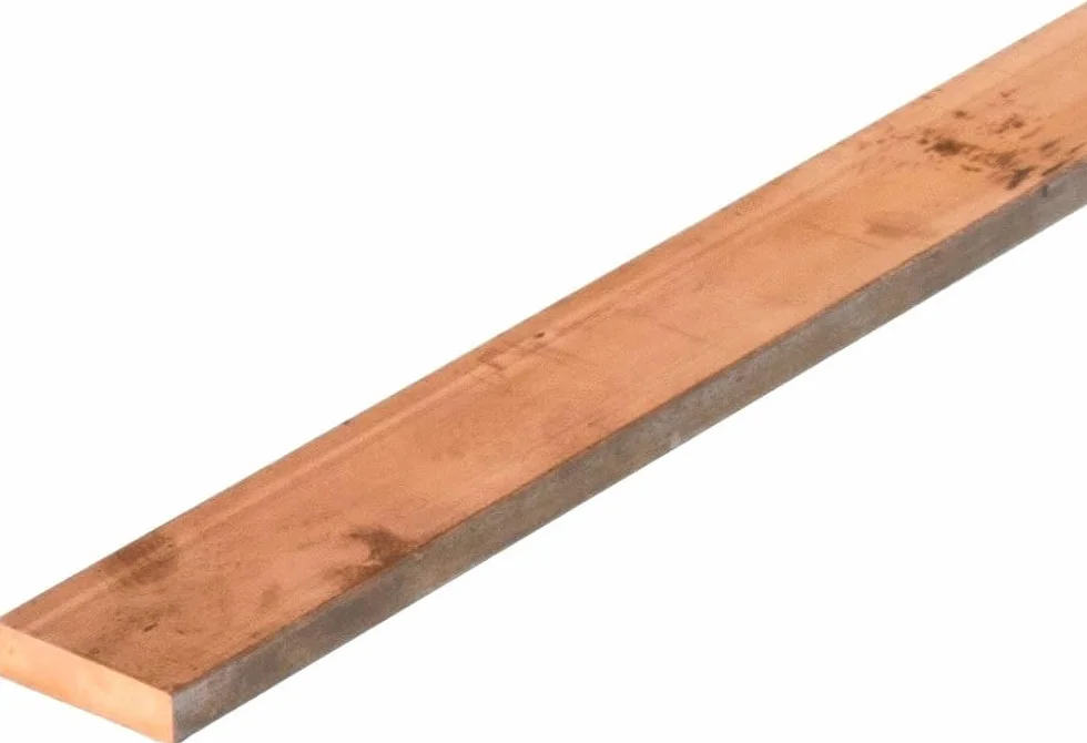 Barra Piatta Liscia in Rame Elettrolitico Da 10 a 100 mm in Diverse Lunghezze e Spessori (30x3 mm lunghezza 1 Metro)