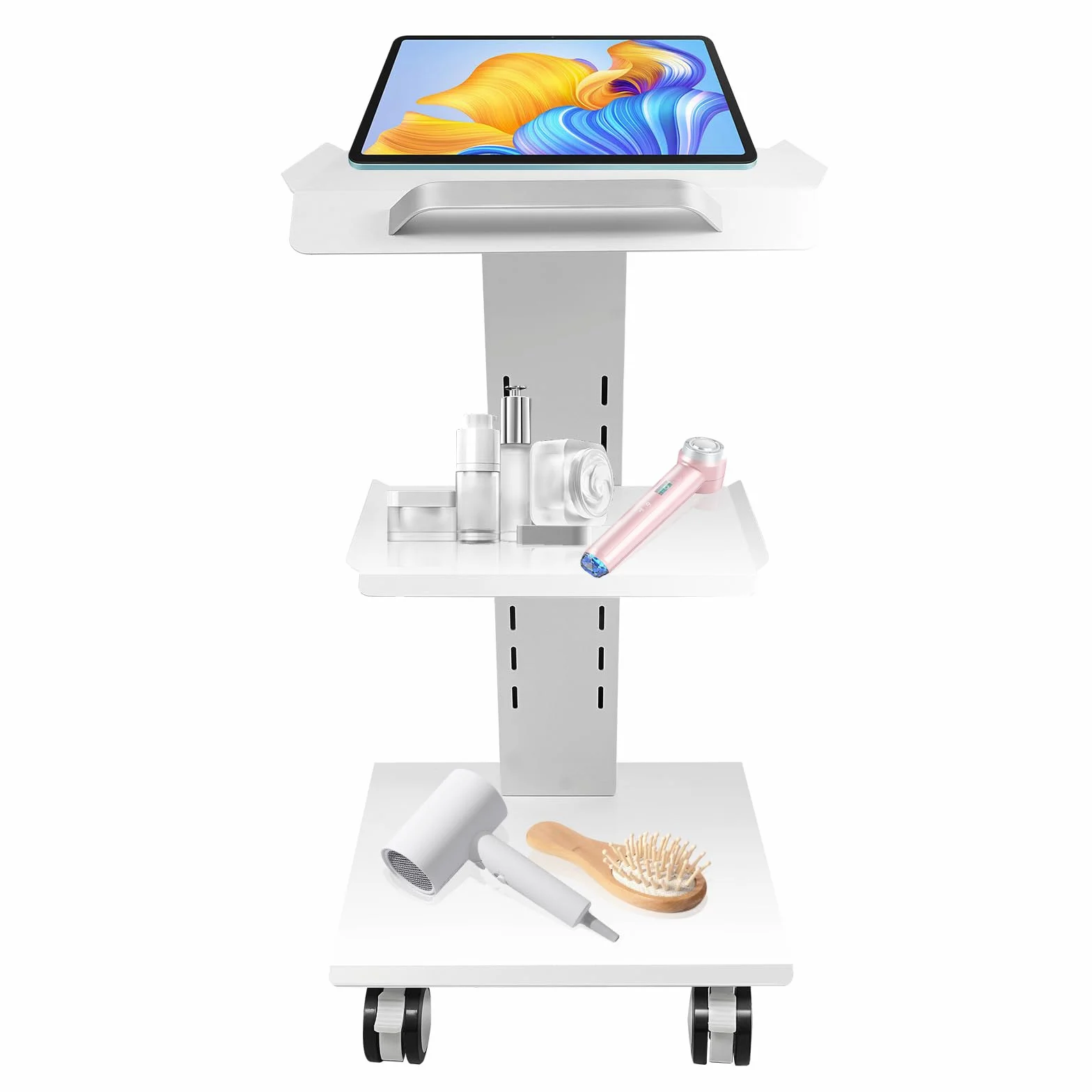 Carrello a rotelle Dentista, carrello regolabile a 3 piani, carrello portatile, carrello da laboratorio, carrello per cliniche, ospedali, saloni di bellezza, negozi di cosmetici