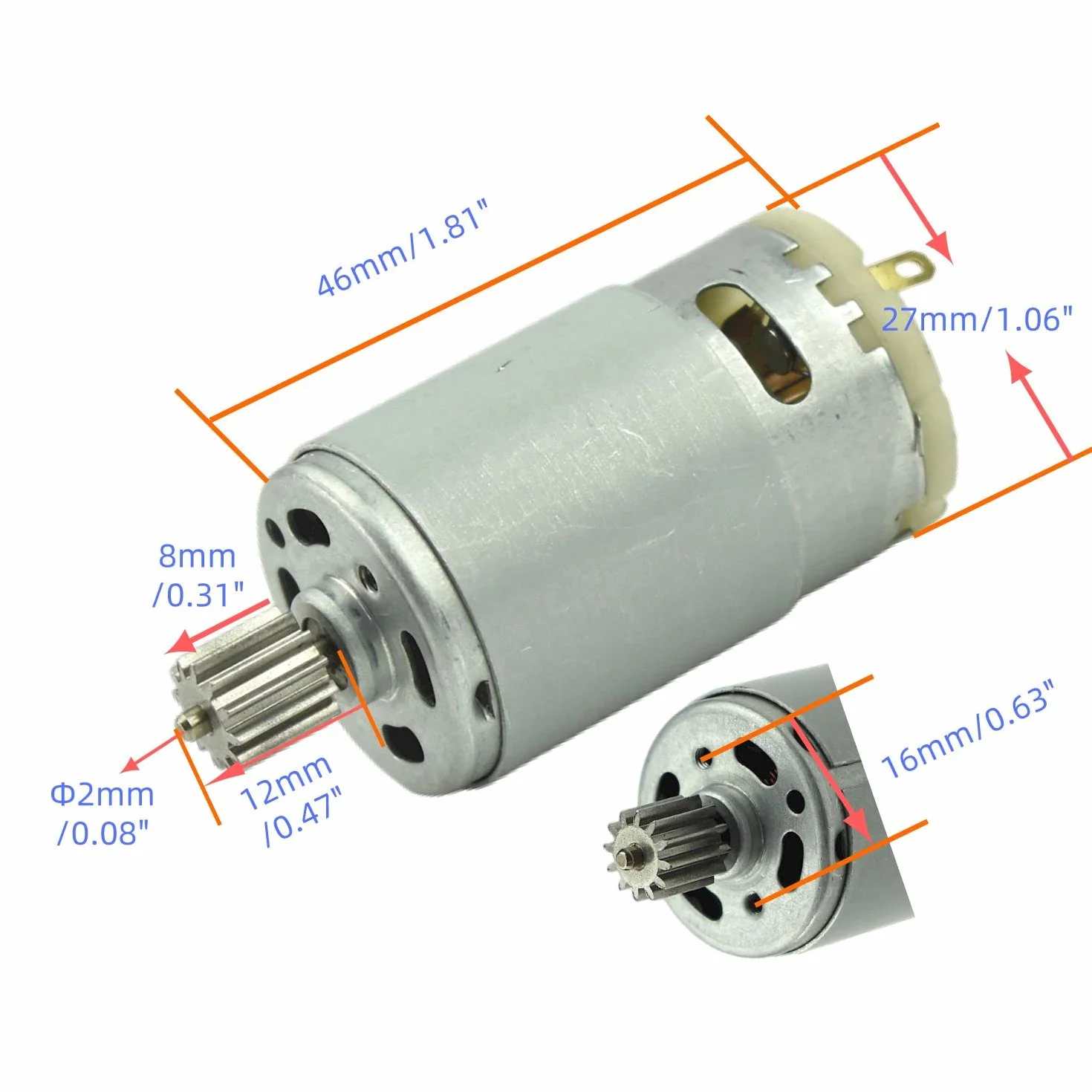 CHANCS RS390 Motore elettrico DC 12V 20000RPM 12 ingranaggi Motore denti per auto giocattolo Accessorio passeggino moto a tre ruote con Sostituire RS-380
