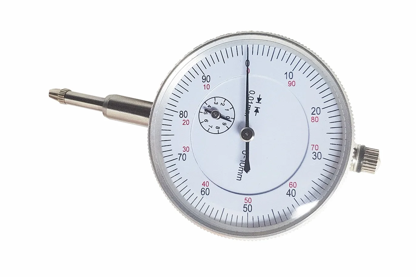 Comparatore Centesimale a Orologio, 0-10 mm, Risoluzione 0.01 mm per Base Magnetica
