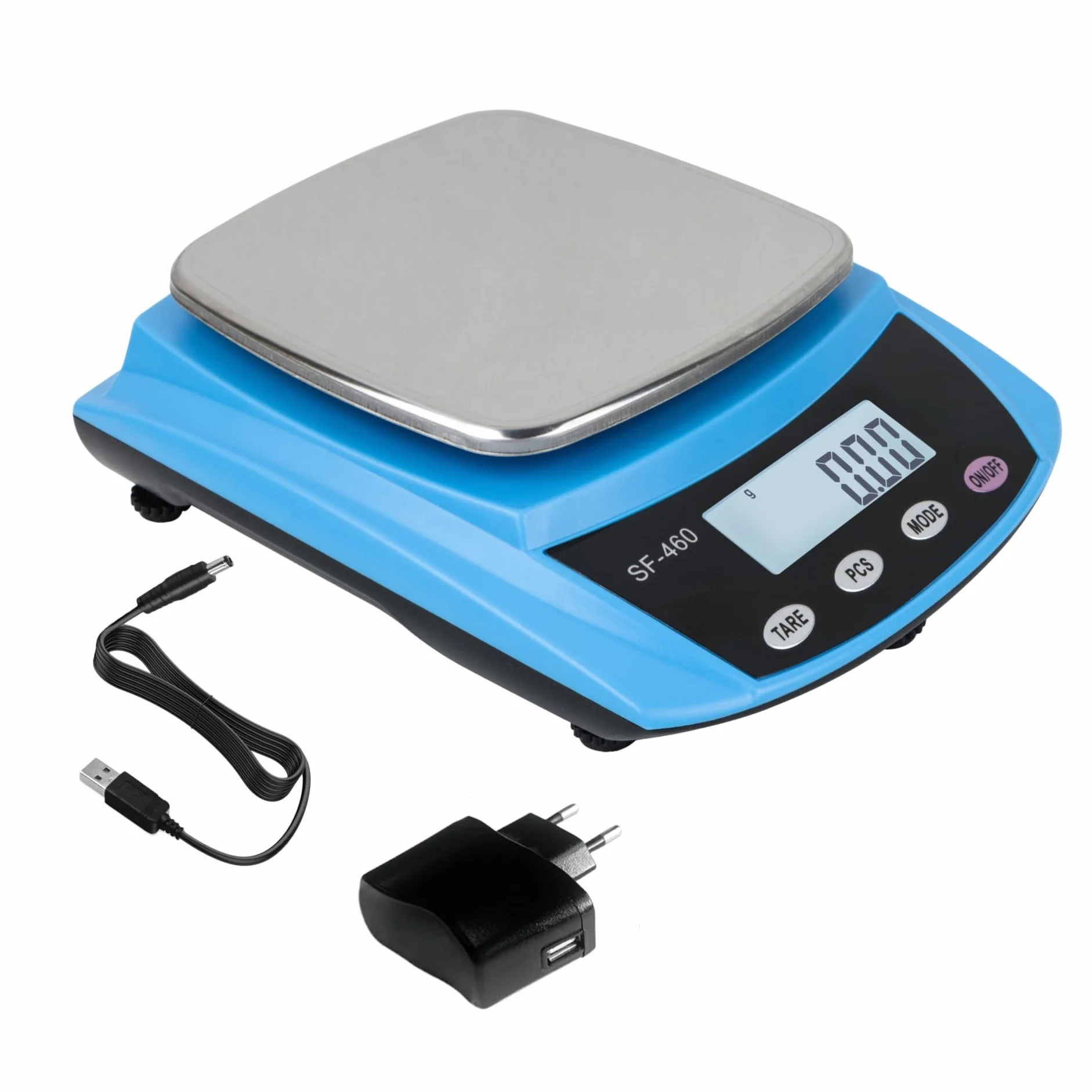 Eosphorus Bilancia Elettronica di Alta Precisione 600g/0,01g per Laboratorio, Gioielleria e Cucina, Bilancia Digitale Portatile, Alimentazione USB e Adattatore AC Incluso