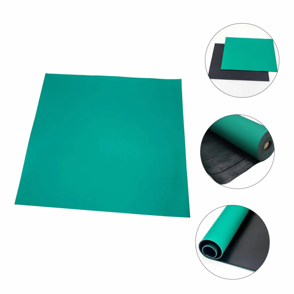 HOMSFOU Tappetino Da Lavoro Antistatico Resistente Al Calore PVC Stazione Riparazione Elettronica 1x0,3 M Verde