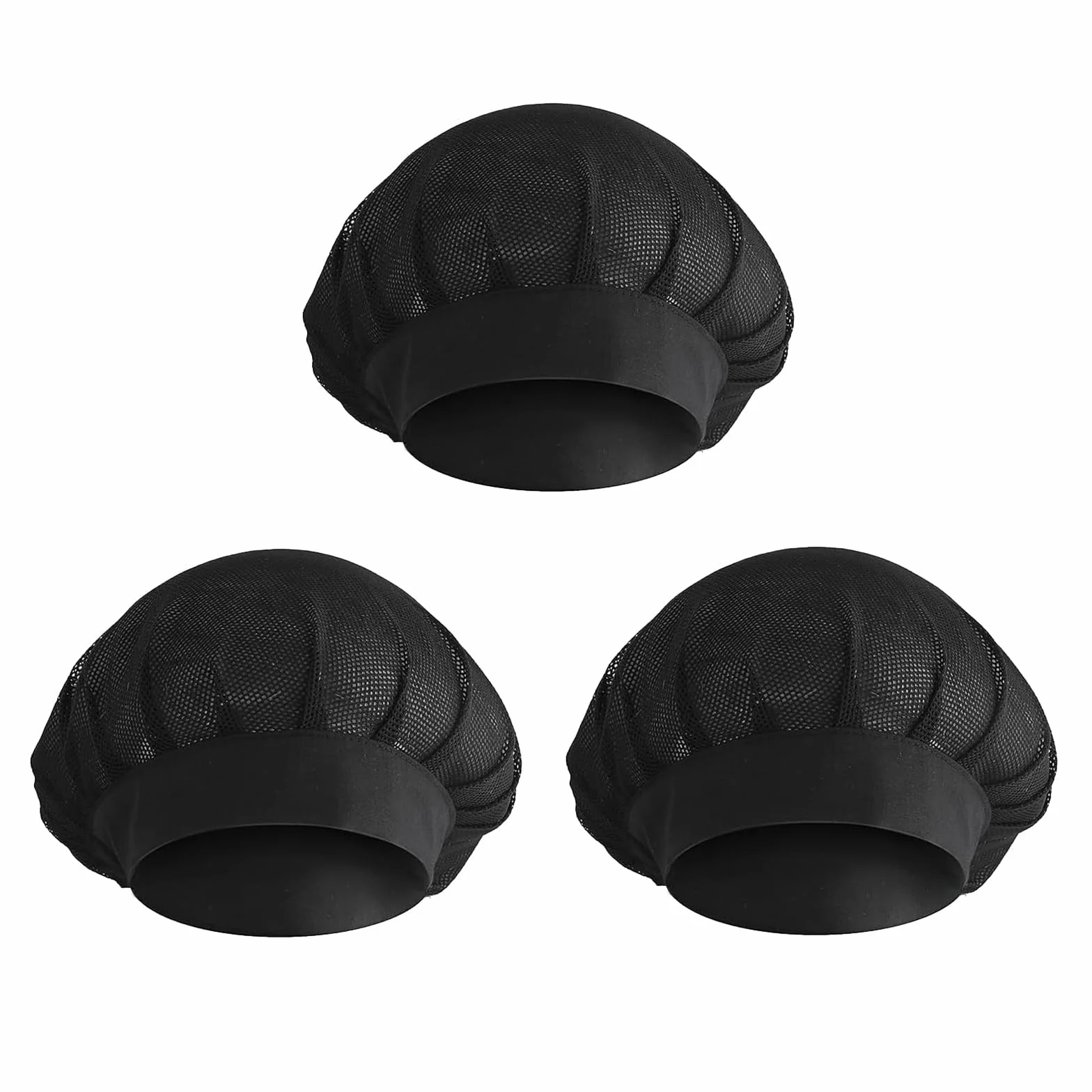 Cappello da Cuoco Elastico 3 Pezzi Rete per Capelli Cucina Ristorazione