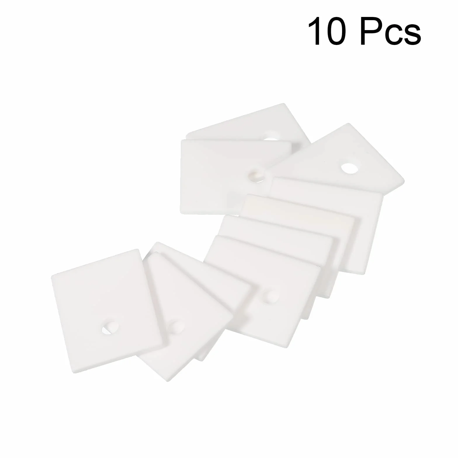 PATIKIL Allumina Ceramica Lastra Raffreddamento Imbottitura Isolante 10pz 3.5mm Foro Alta Durezza per MOS Transistor 25x20x2mm
