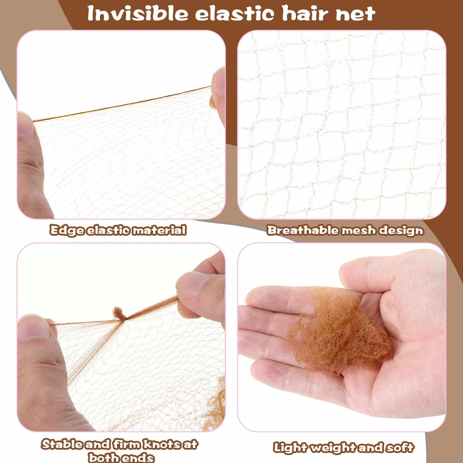 Giantree Retine per capelli per chignon 20 sztuk 50 forcine a U invisibili
