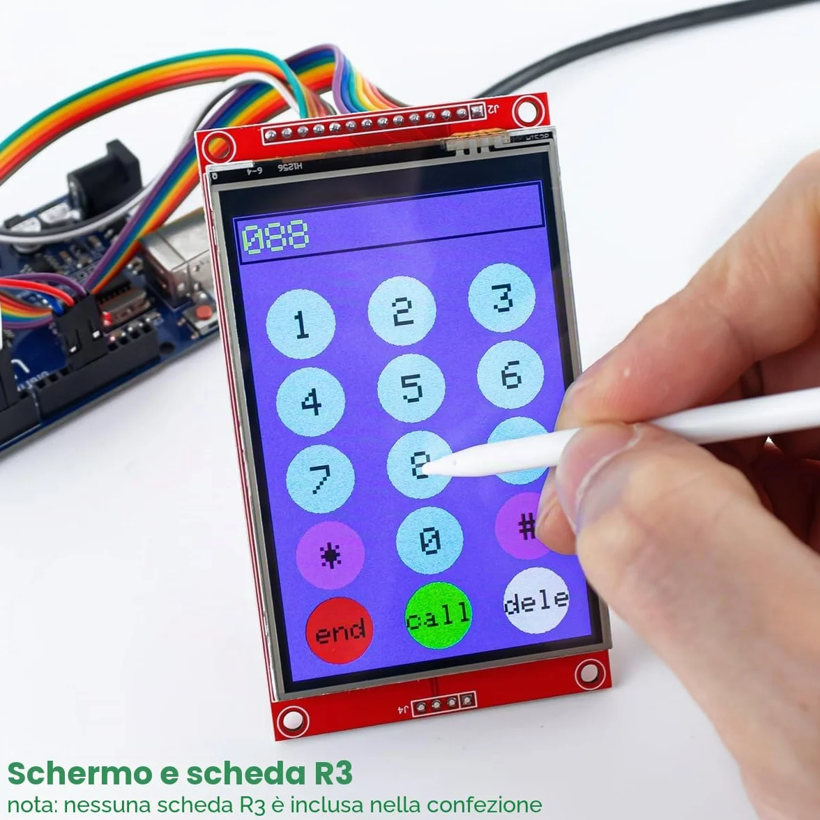 LAFVIN 3.5 inch TFT LCD Touch Display Shield Module 480x320 SPI Serial ILI9488 with Touch Pen Compatible with Arduino