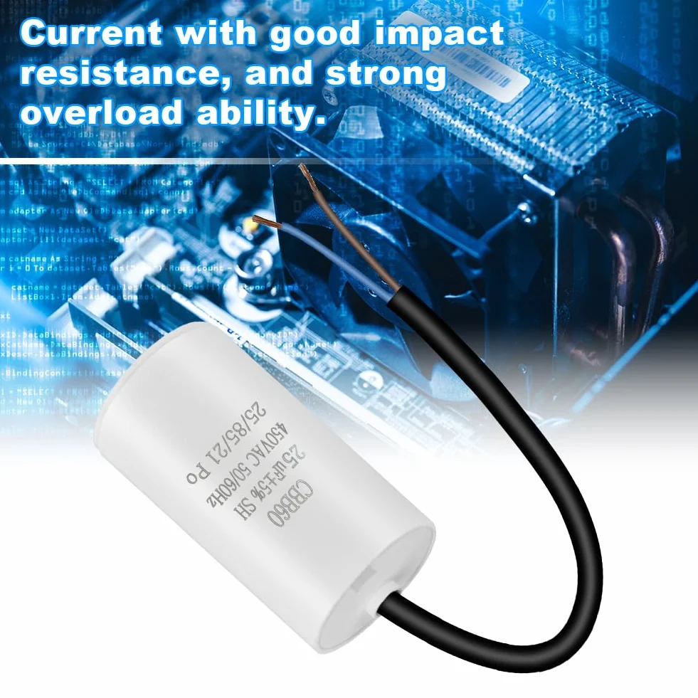 OFFCUP CBB60 Condensatore di Avviamento 25μF 450VAC 50/60Hz Universale
