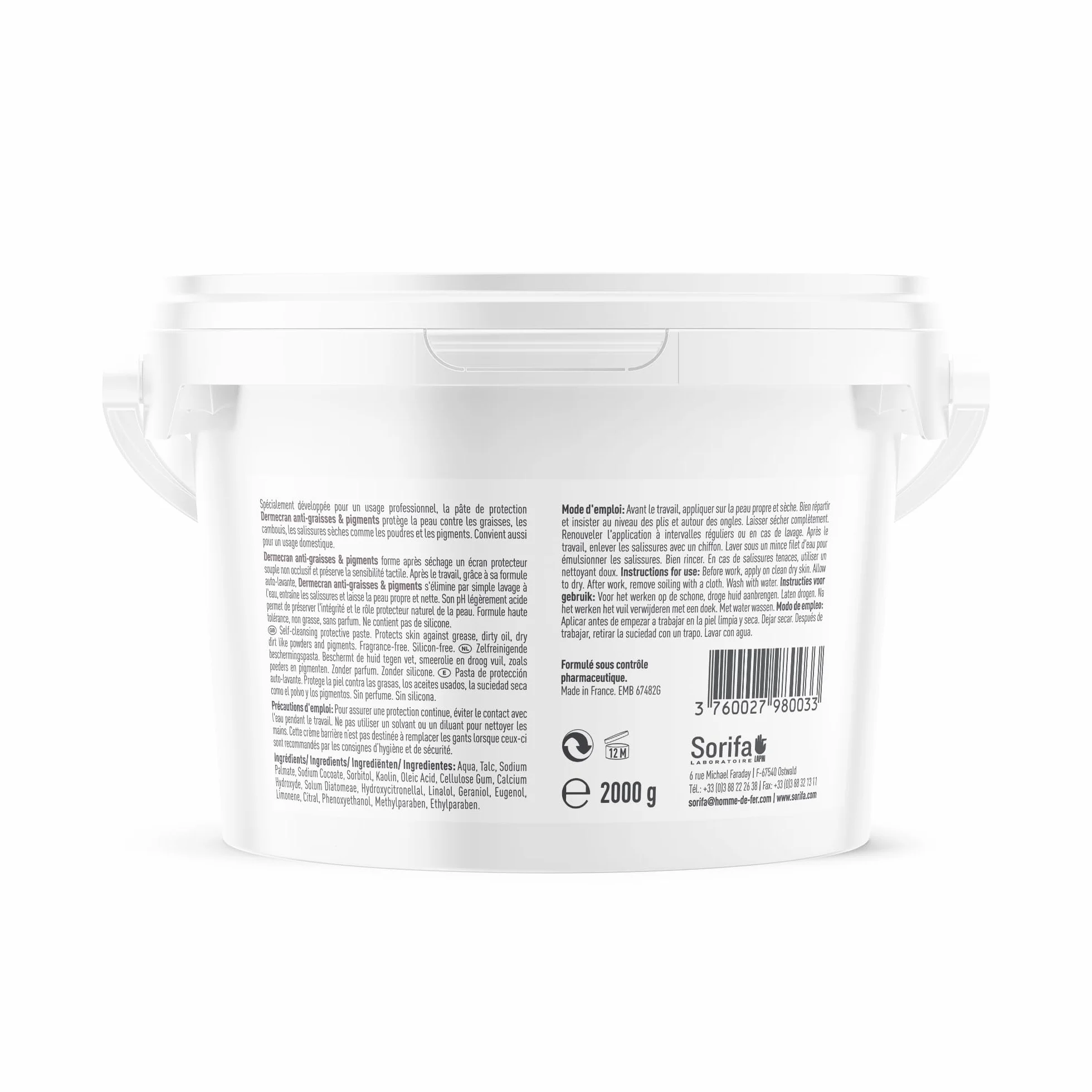 DermScreen Pate di protezione ANTIGRASSO Set di 2 vaso 2 kg