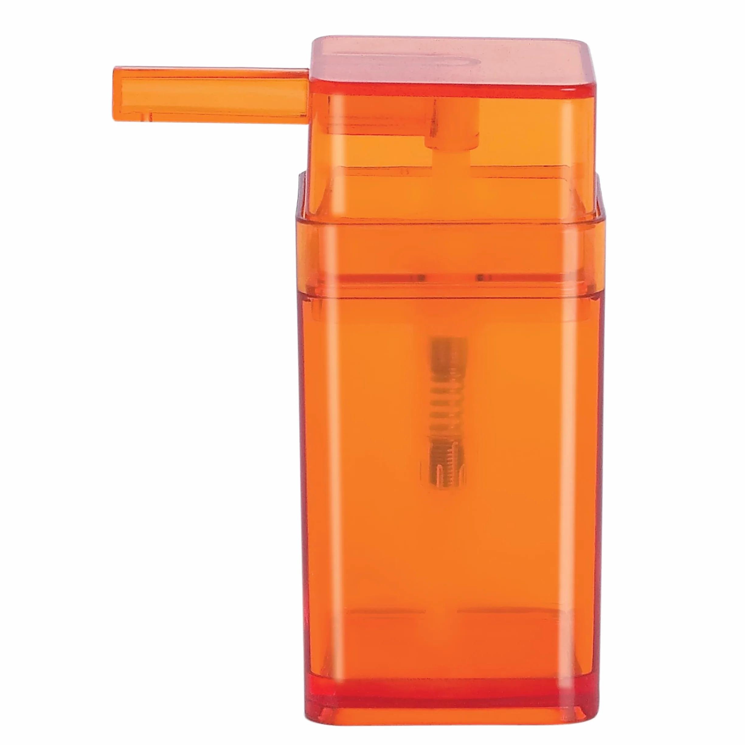Spirella 10.15289 Cubo Dispenser di Sapone in polistirolo Trasparente Arancione