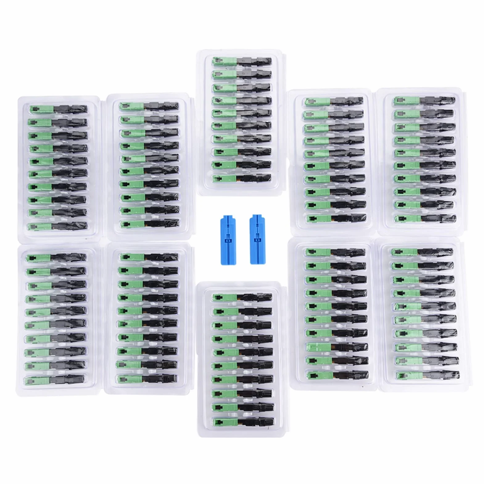 DEWIN Connettore Rapido Fibra Ottica SC/APC Adattatore Collegamento Rapido Pigtail Cavo Ottico FTTH 100 Pezzi