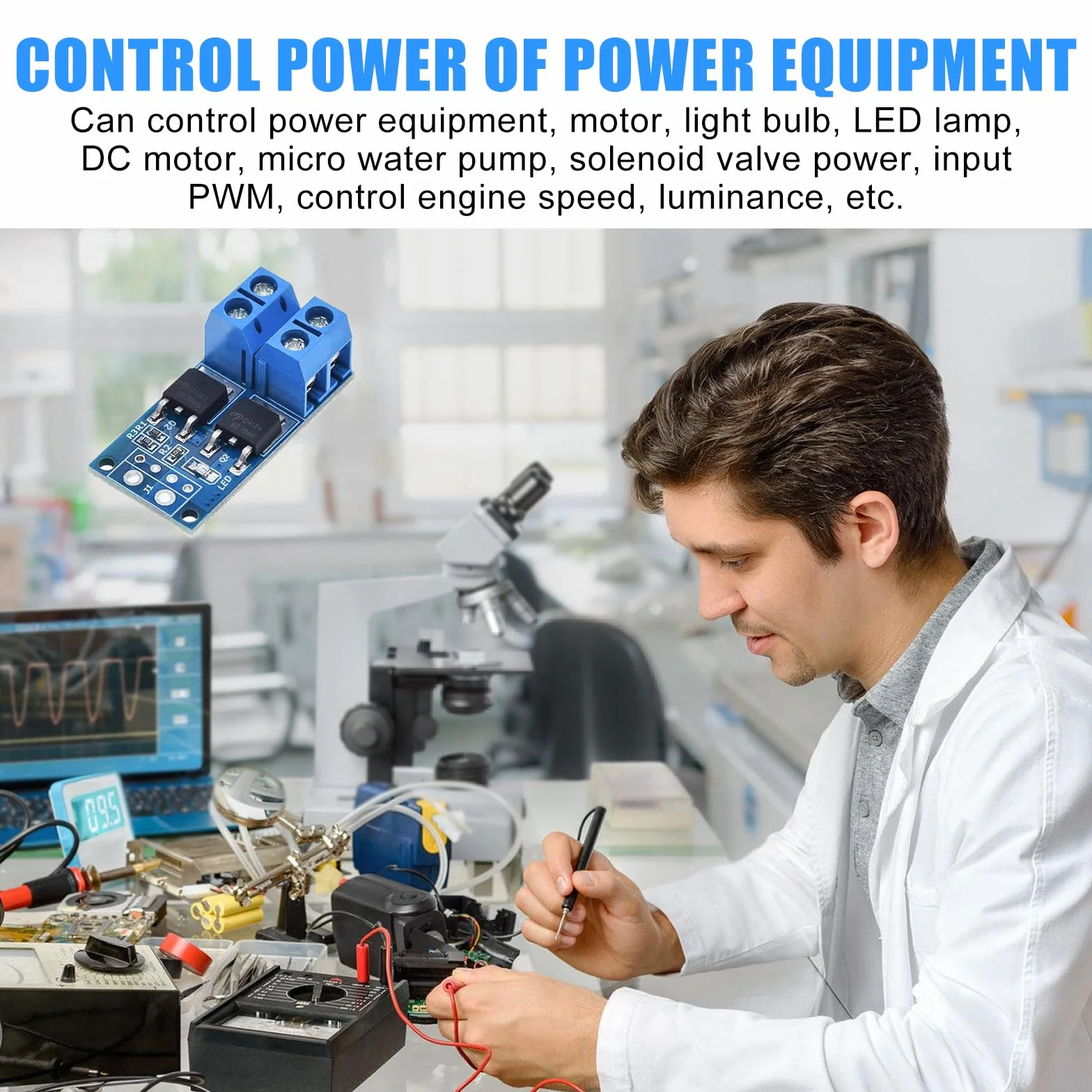 Modulo driver MOSFET 5V-36V 15A 30A 400W PWM regolatore