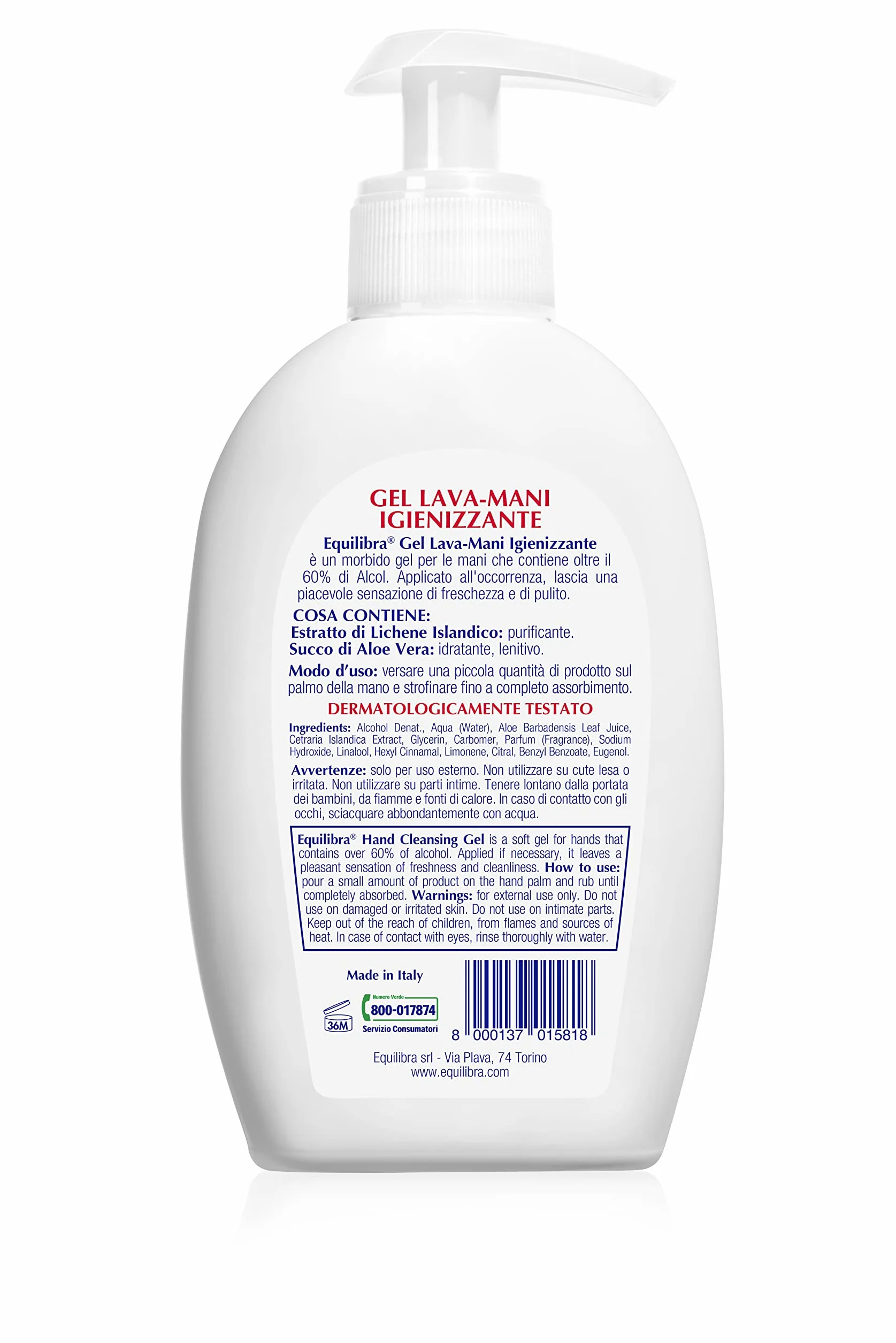 Equilibra Gel Igienizzante Lava-Mani - 300 Ml
