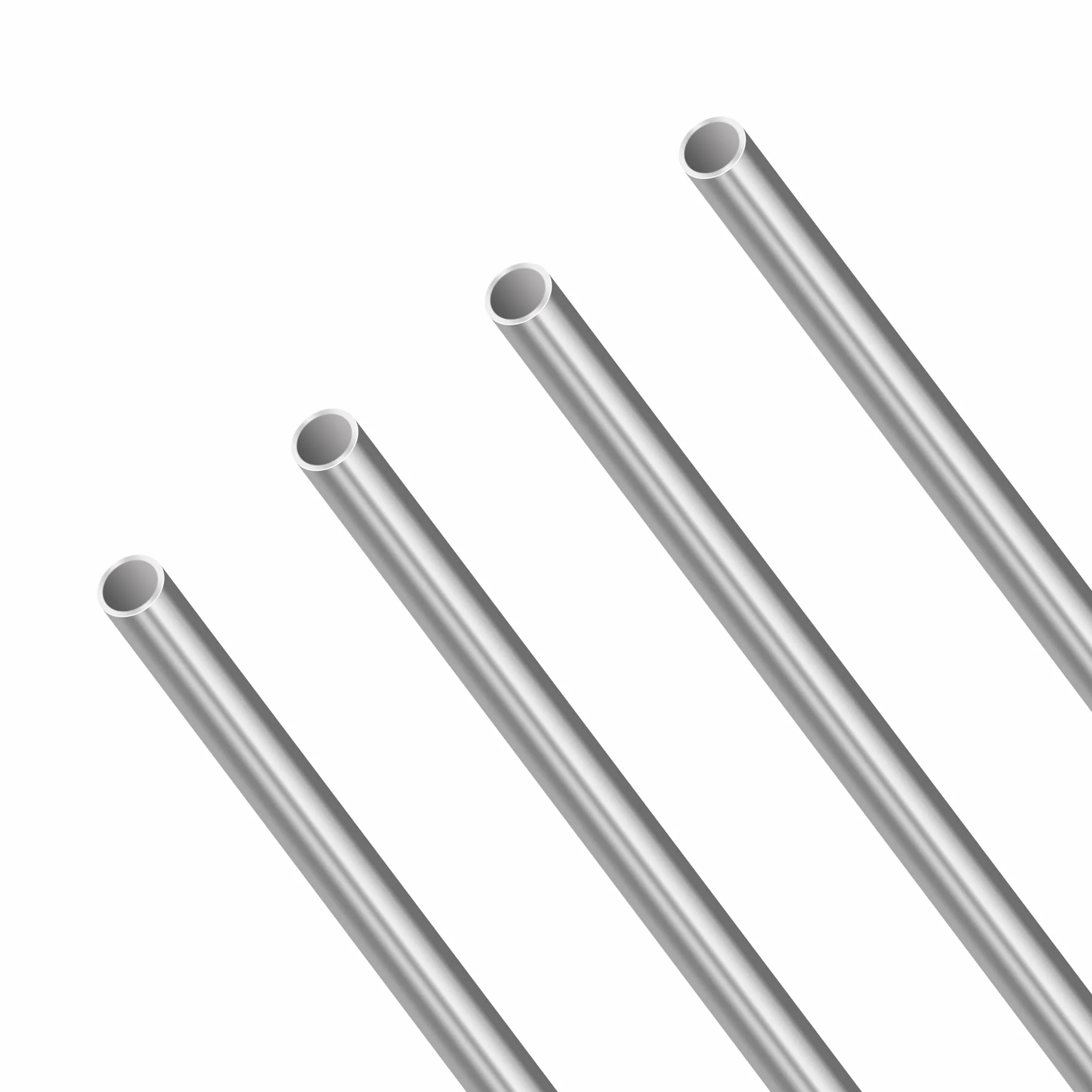 Tubo in acciaio inossidabile 304 300 mm 9 mm x 0,4 mm senza cuciture 4 pezzi