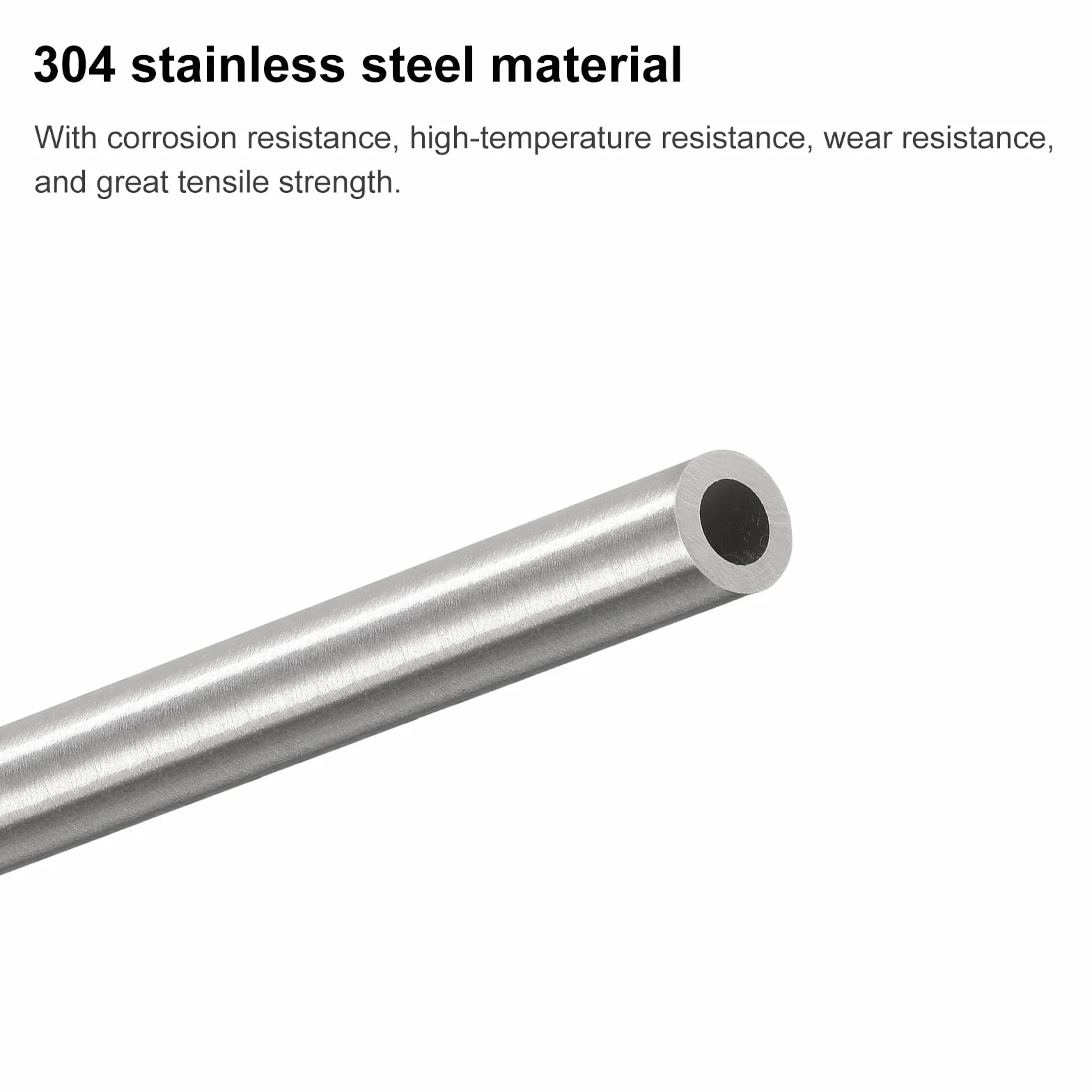 Tubo Acciaio Inossidabile 304, OD 7mm x 1.5mm Parete Spessore 250mm Lunghezza