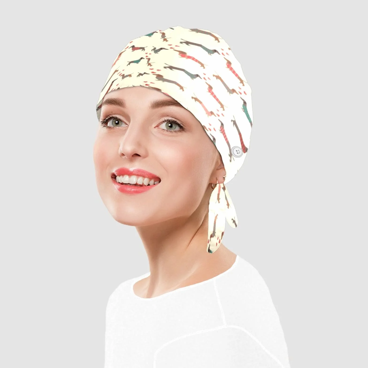 Cappello da lavoro da donna regolabile con bottoni a fascia per sudore