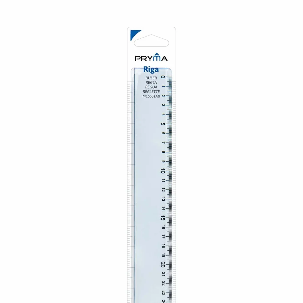 Pryma Riga Trasparente Graduata Righello in Plastica 60 cm per Scuola Disegno Tecnico