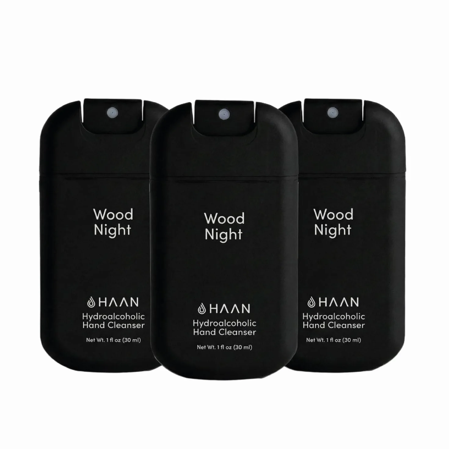 HAAN Spray idratante per mani aloe vera 30 ml Wood Night - Confezione da 3