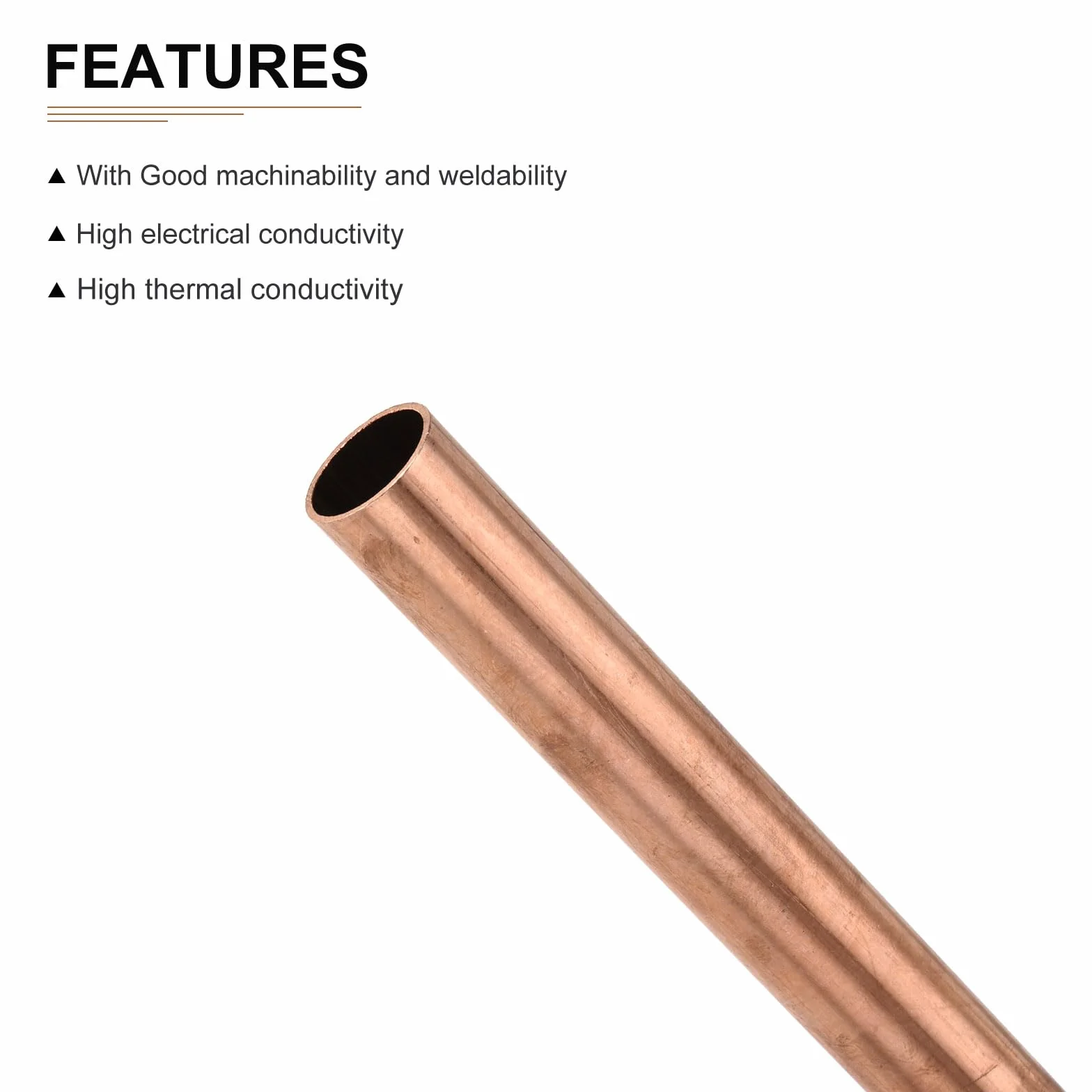DTGN 20mm x 1mm x 200mm(ODxMuro TxL) Rame Tube - 2pz - Buono per Macchinari Attrezzature Bricolage decorazionetivo Telaio - Rotondo Metallo Tubi