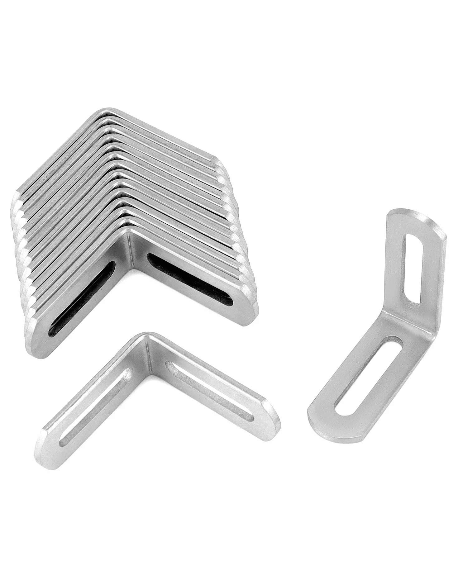 QWORK Kątownik 16 szt 50x50 mm stal nierdzewna 201 grubość 3 mm