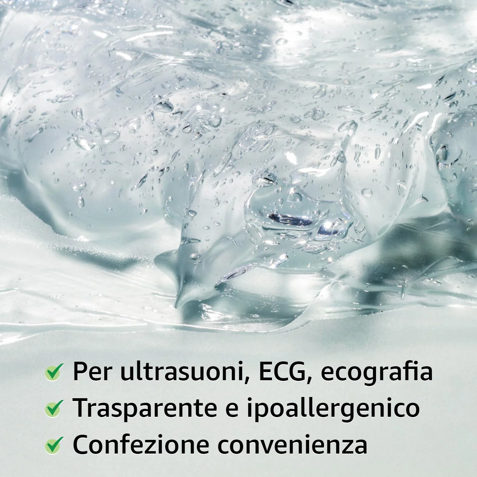 SECOSTORE Gel Conduttore Trasparente, Ultrasuoni Ecografia ECG Luce Pulsata, Ipoallergenico | Confezione 5 litri + Dosatore 250 ml