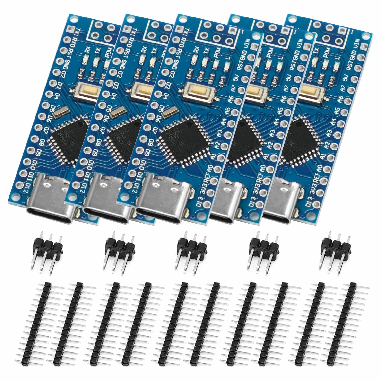 Scheda di sviluppo CH340G Binghe 5 pezzi 5V 16MHz Type-C per progetti elettronici compatibile con Arduino