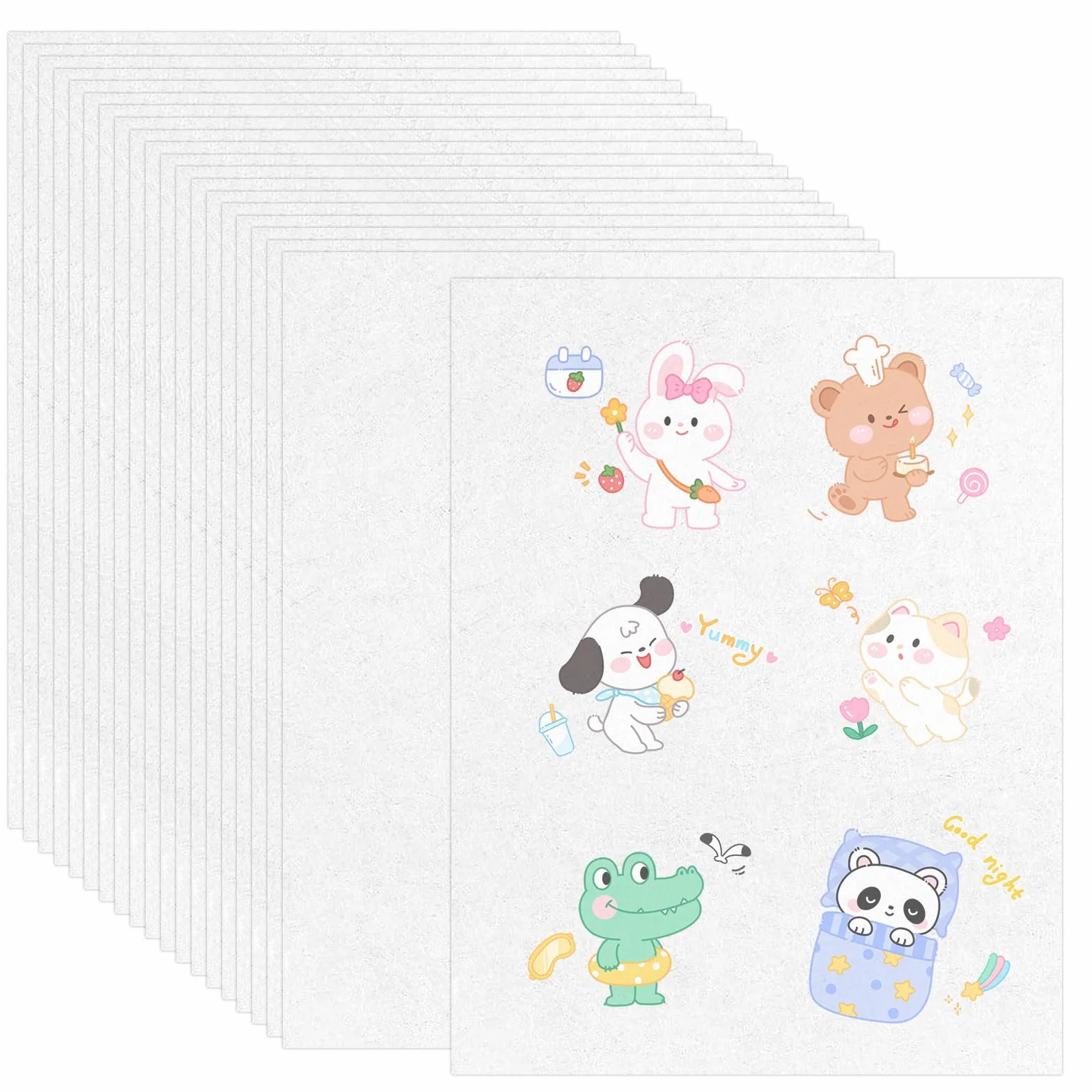 25 fogli di pellicola termoretraibile per dipingere, A4, carta termoretraibile, trasparente, fogli di plastica termoretraibile, set per bambini, adulti, fai da te