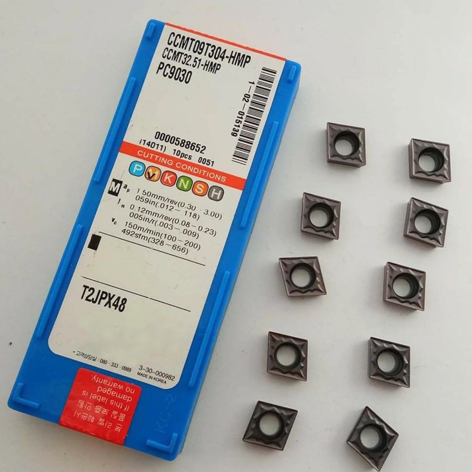 Inserti di tornitura in carburo CCMT09T304-HMP grado PC9030 per CNC metalli