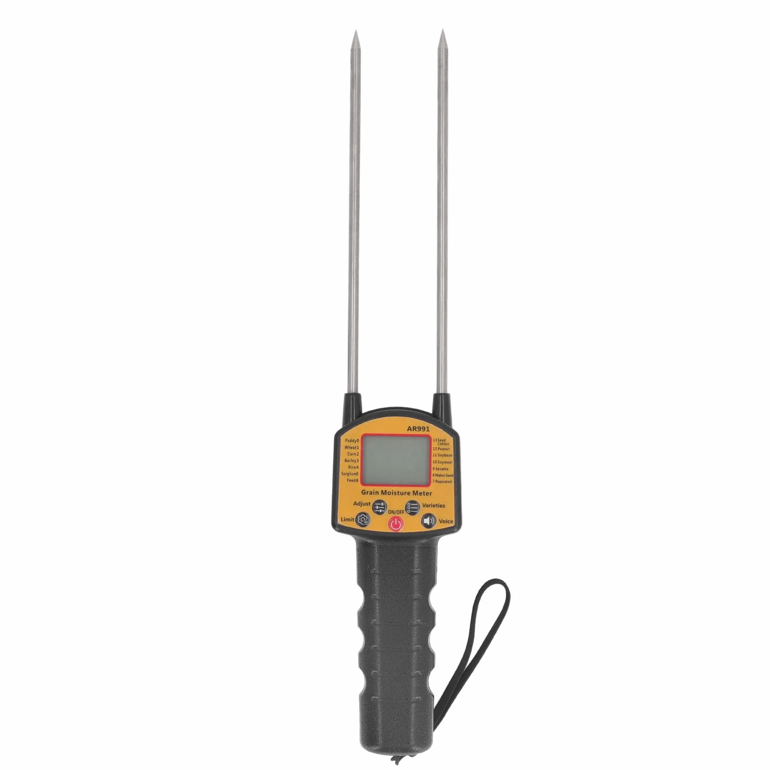Ejoyous Misuratore di umidità del Fieno Tester Portatile Digitale con Sonda a Doppia Asta Display LCD Avviso Vocale