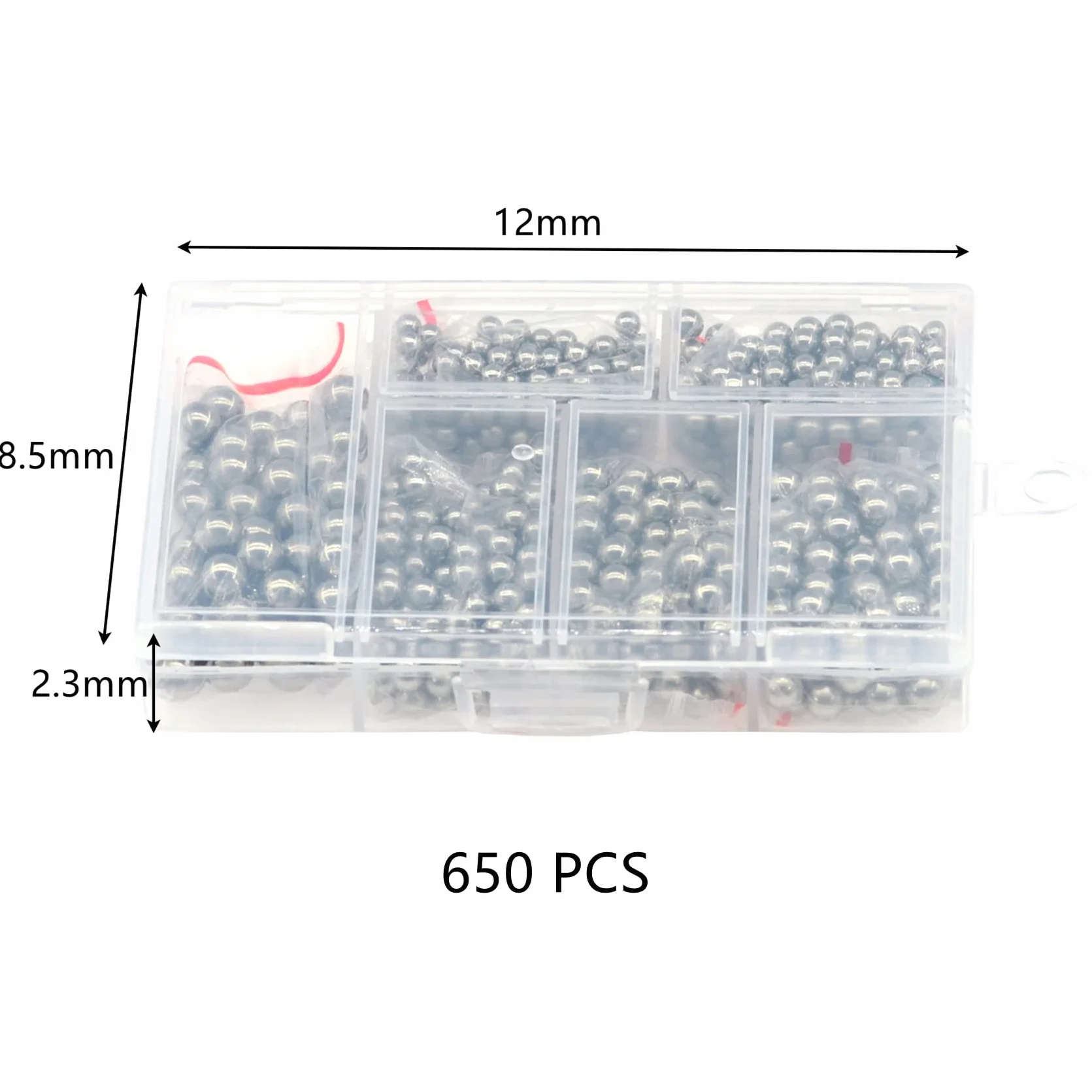 650 Pezzi 4-8mm Sfere in Acciaio Cuscinetto, Sfere di Precisione