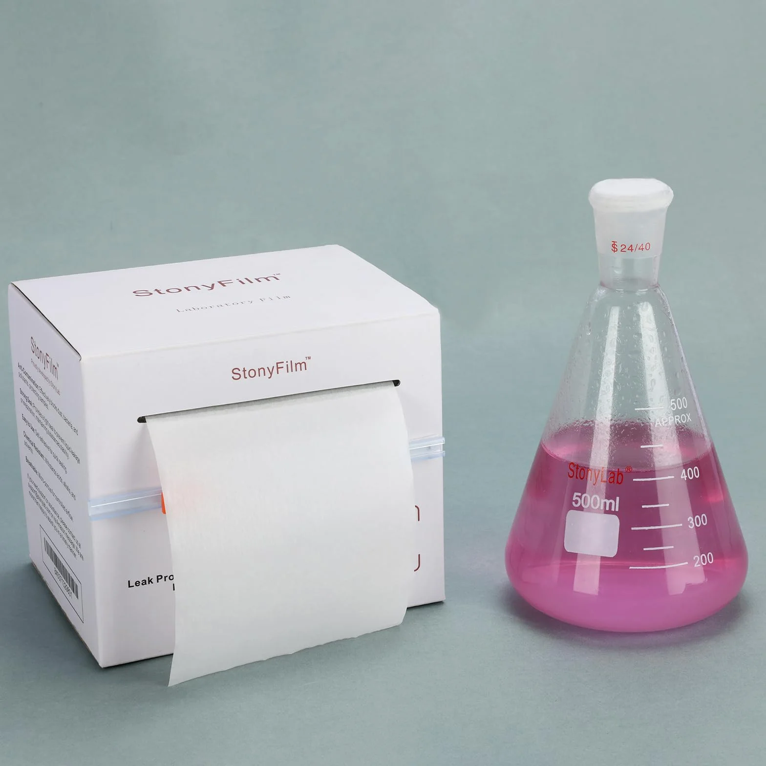 stonylab Pellicola Sigillante per Laboratorio, 10 cm x 38 m, Flessibile e Estensibile (Oltre 500%), Auto-Adesiva per Contenitori da Laboratorio, Previene Perdite ed Evaporazione